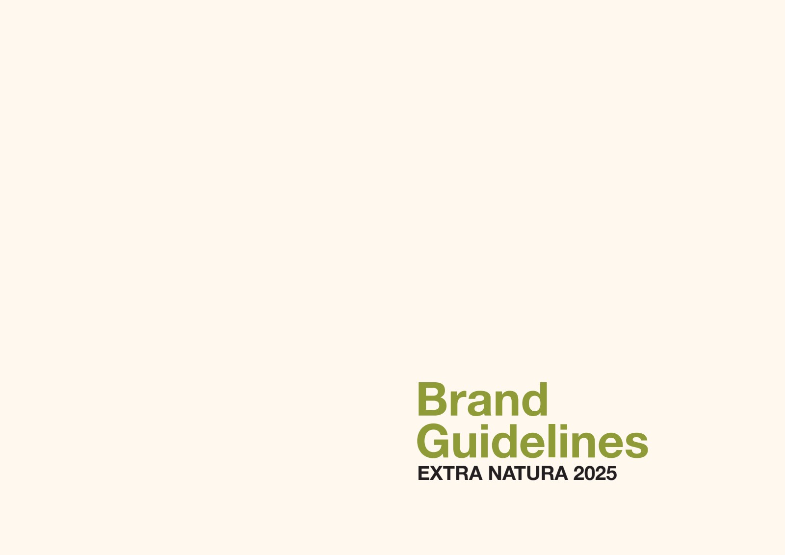 Extra Natura — Brand Guidelines Cover