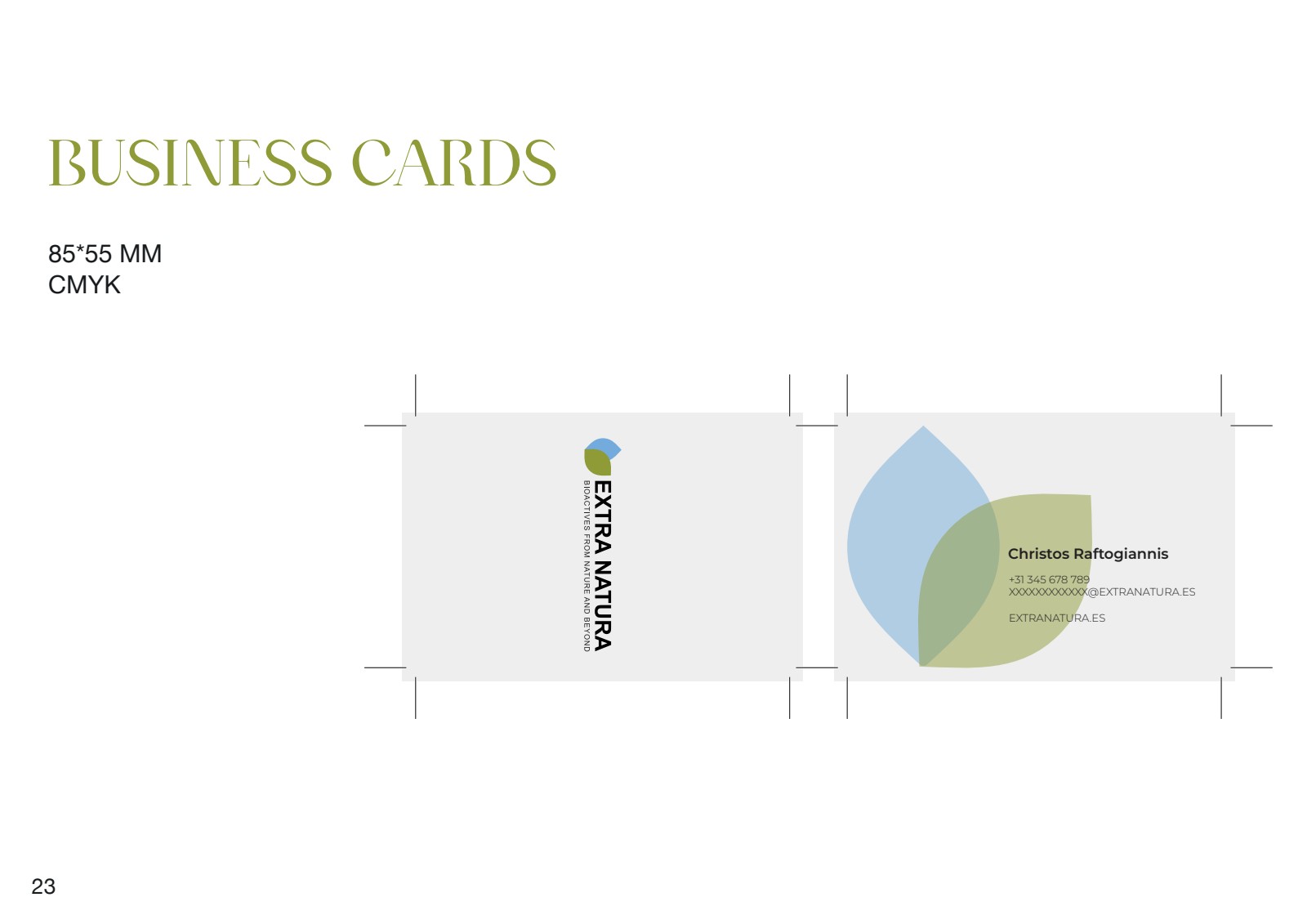 Extra Natura — Business Cards