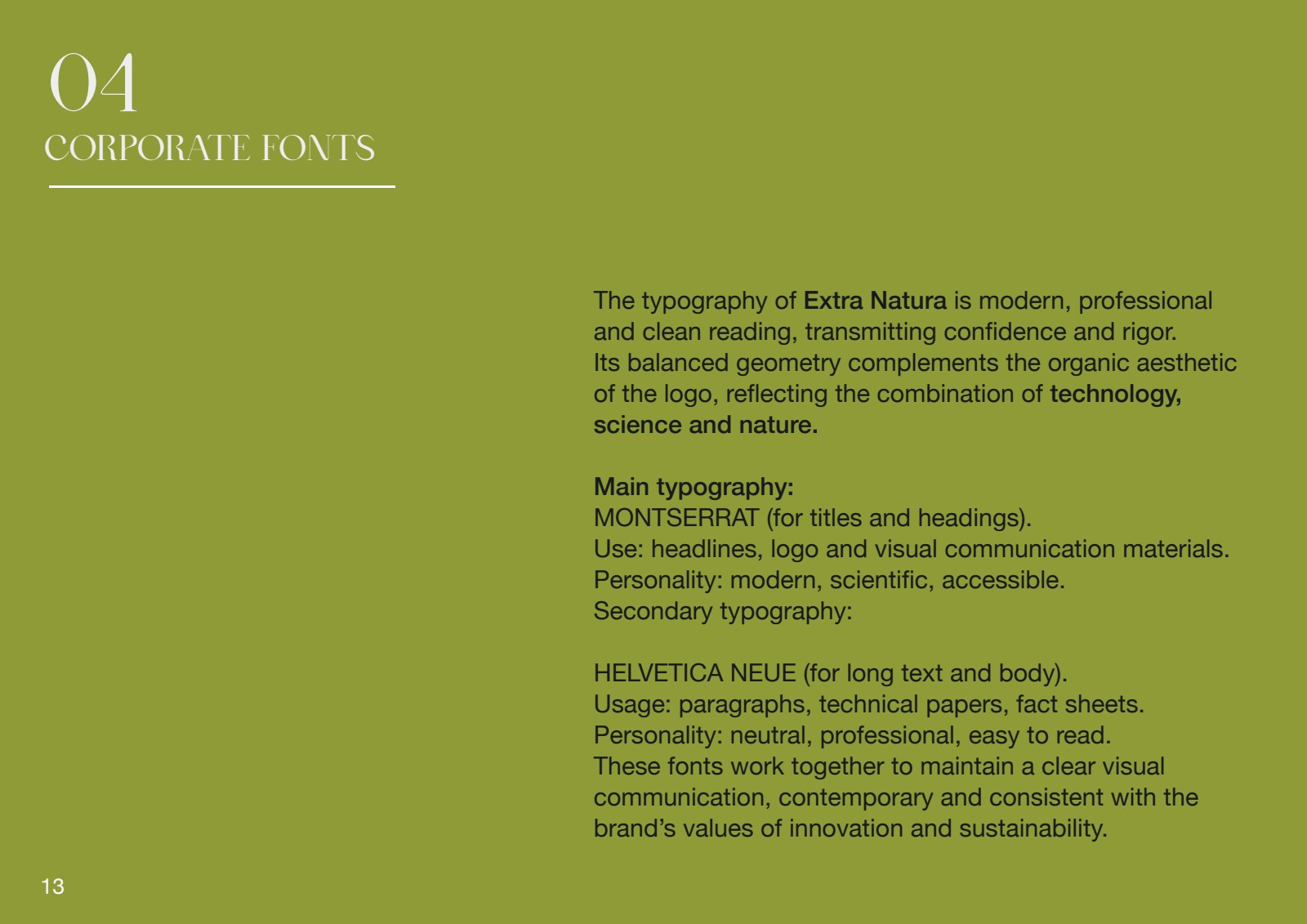 Extra Natura — Corporate Fonts
